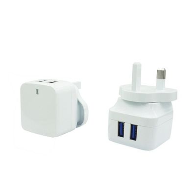 2 Port Fordable Wall Mount Charger Usb Wall Charger Universal Adapter Changable Plug Eu/Us/Aus/Uk 5v2.1a