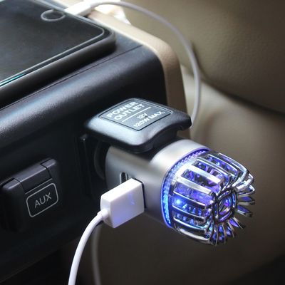 Fast Charge 2 USB Aluminum Air Purifier Car Charger 12W DC 5V