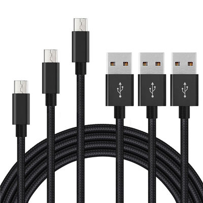 Nylon Braided USB Charger Cable 3ft Sync Data Cable Charger Cord For Android Phone